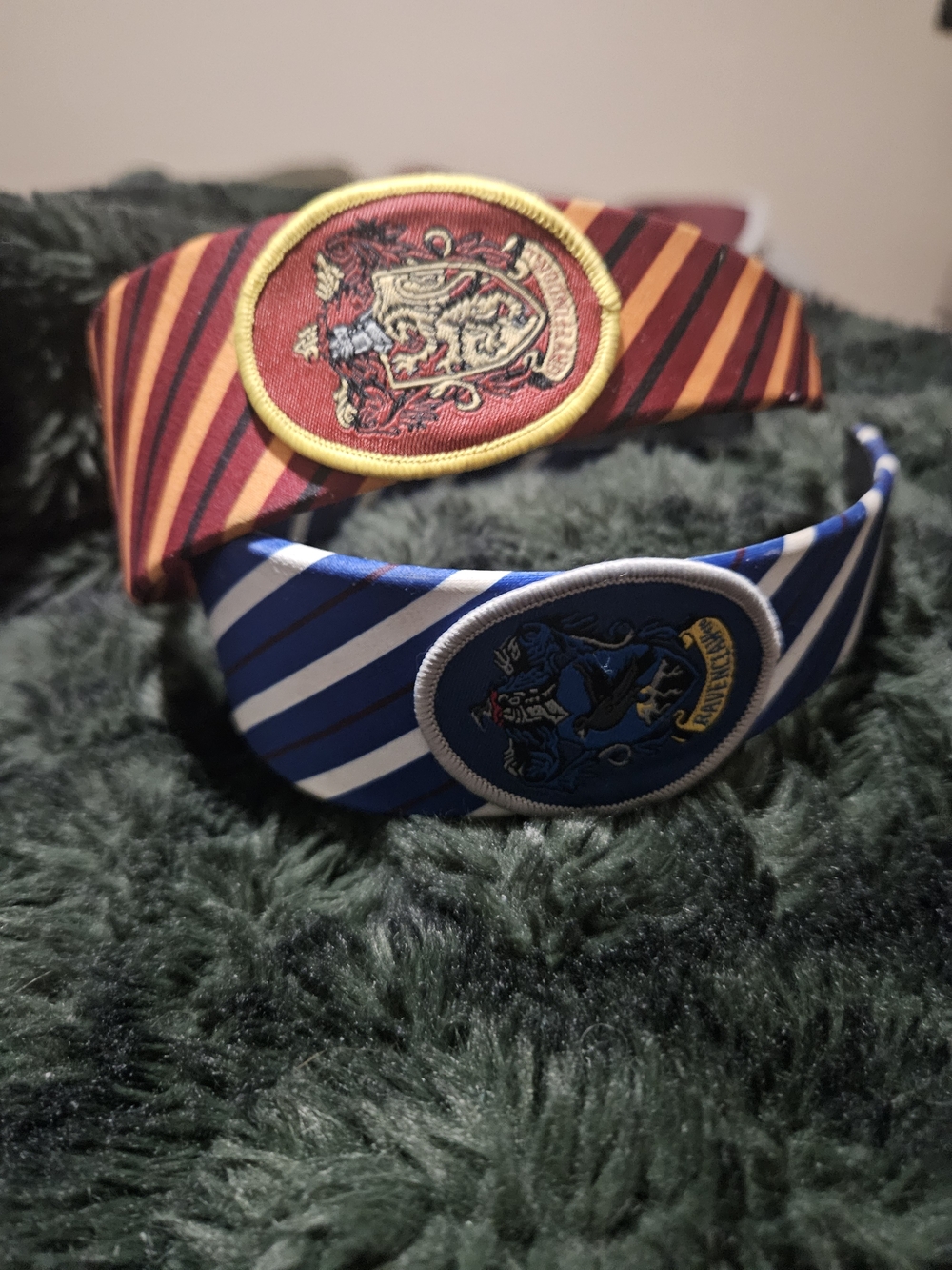 Gryffindor and Ravenclaw Stripe Headbands - Red/Gold & Blue/White